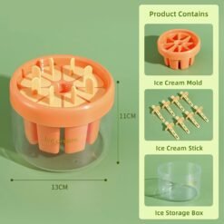 Alternative view of Popsicle Molds 6 Set for Ice Cream Multicolors