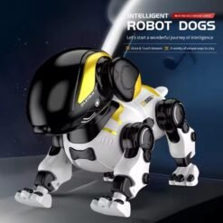 SM Smart Robot Dog Toy with Voice Control, Remote Control, LED Eyes, Rechargeable Battery, Multi-Function Interactive Pet, Walks, Dances, Sings SM Smart Robot Dog Toy with Voice Control, Remote Control, LED Eyes, Rechargeable Battery, Multi-Function Interactive Pet, Walks, Dances, Sings