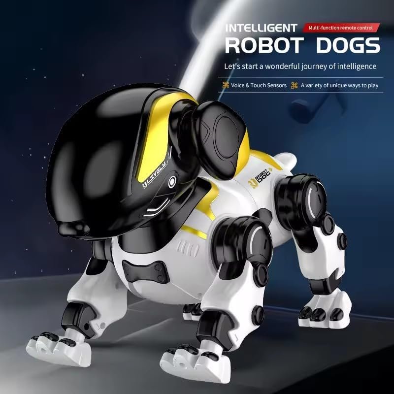 SM Smart Robot Dog Toy with Voice Control, Remote Control, LED Eyes, Rechargeable Battery, Multi-Function Interactive Pet, Walks, Dances, Sings SM Smart Robot Dog Toy with Voice Control, Remote Control, LED Eyes, Rechargeable Battery, Multi-Function Interactive Pet, Walks, Dances, Sings - Image 4