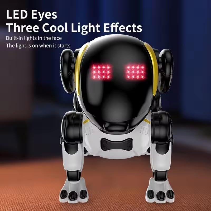 SM Smart Robot Dog Toy with Voice Control, Remote Control, LED Eyes, Rechargeable Battery, Multi-Function Interactive Pet, Walks, Dances, Sings SM Smart Robot Dog Toy with Voice Control, Remote Control, LED Eyes, Rechargeable Battery, Multi-Function Interactive Pet, Walks, Dances, Sings - Image 3