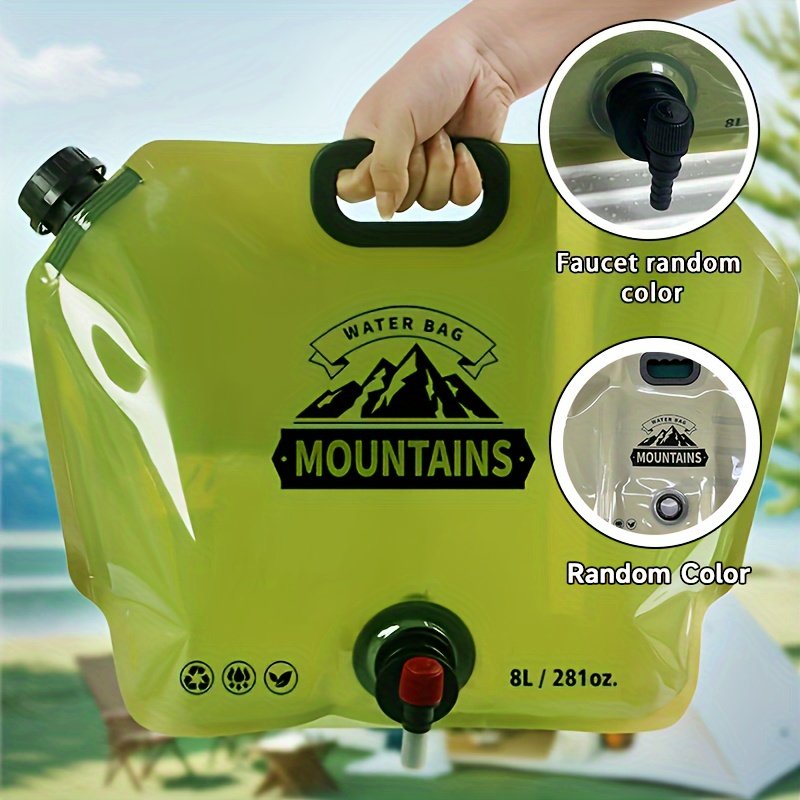 8L Foldable Water Storage Bag with Handle | Portable Camping Water Container 8L Foldable Water Storage Bag with Handle | Portable Camping Water Container - Image 2