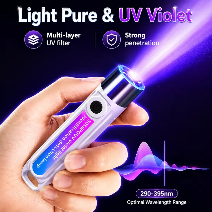 Handheld LED UV Money Detector Torch Handheld LED UV Money Detector Torch - Image 2