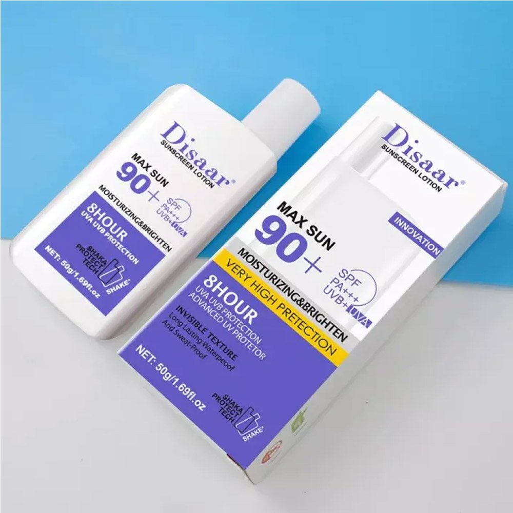 Disaar Sunscreen lotion Cream SPF Max 90 Oil Free UVA/UVB Protection – 50g Disaar Sunscreen lotion Cream SPF Max 90 Oil Free UVA/UVB Protection – 50g