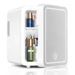 Portable Mini Fridge with LED Mirror