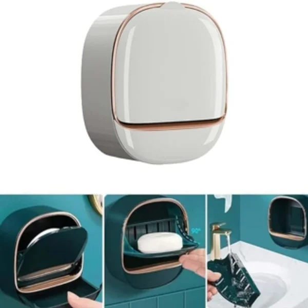 Self-Adhesive Soap Dish for Bathroom | Wall Mounted Plastic Soap Holder | Space Saving Soap Box Self-Adhesive Soap Dish for Bathroom | Wall Mounted Plastic Soap Holder | Space Saving Soap Box