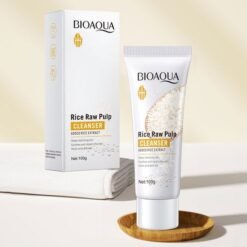 BIOAQUA Rice Raw Pulp Facial Cleanser 100g – Brightening & Moisturizing Face Wash