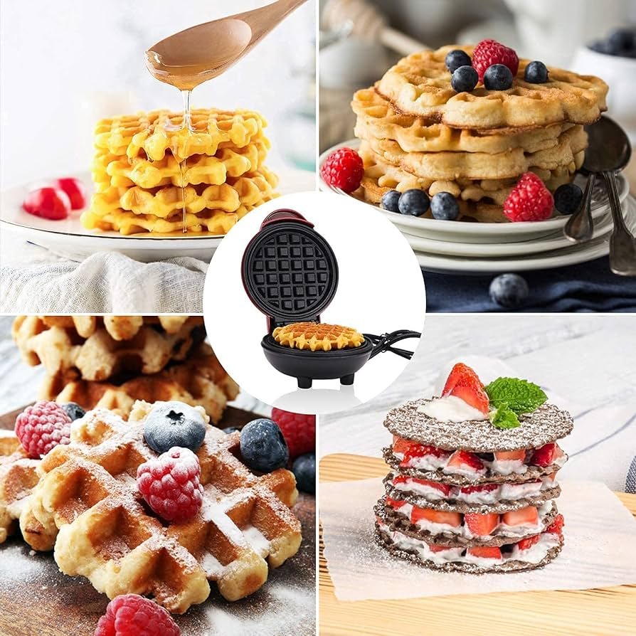 Waffle Maker Stainless Steel Non-Stick Electric 350 Watts Waffle Maker Stainless Steel Non-Stick Electric 350 Watts - Image 2