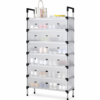 6-Tier Shoe Organizer Rack with Dustproof Cover – Space-Saving Storage for 21–25 Pairs | Multifunctional Shoe Rack for Bedroom, Closet & Entryway 6-Tier Shoe Organizer Rack with Dustproof Cover