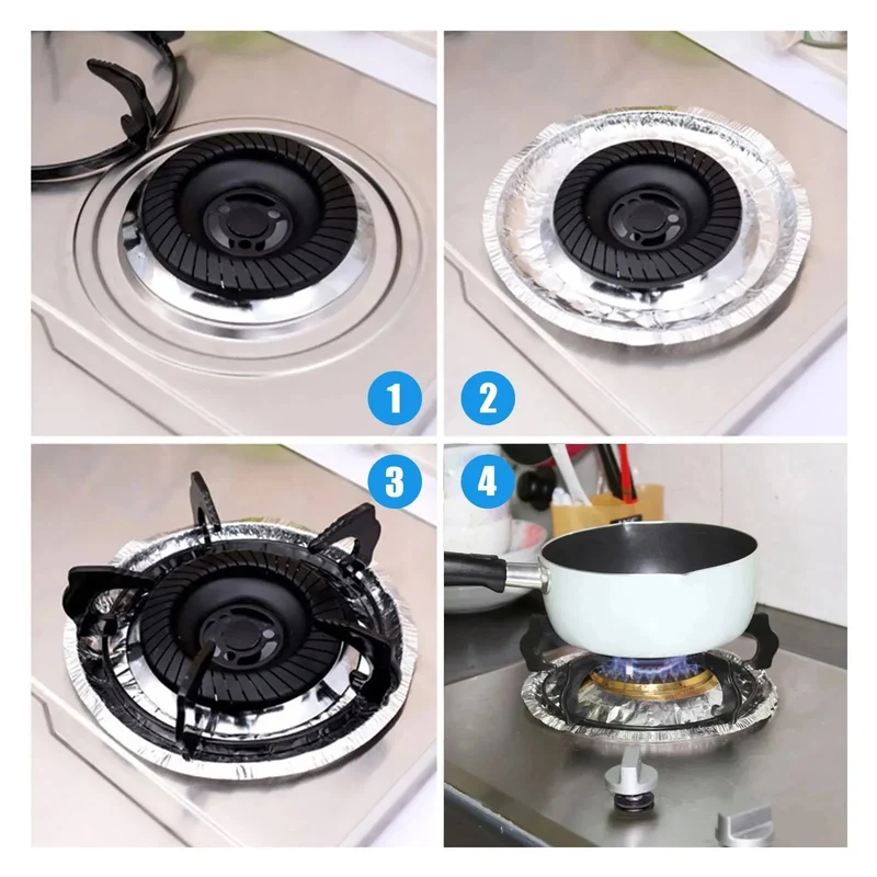 10-Piece Disposable Aluminium Stove Protector Set 10-Piece Disposable Aluminium Stove Protector Set - Image 2