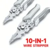 10-in-1 Professional Electrician Wire Stripper Pliers Heavy Duty Cable Cutting Crimping Tool Stainless Steel with Non-Slip Grip 10-in-1 Professional Electrician Wire Stripper Pliers Heavy Duty Cable Cutting Crimping Tool Stainless Steel with Non-Slip Grip