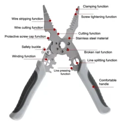 Home Page Alternative view of 10-in-1 Professional Electrician Wire Stripper Pliers Heavy Duty Cable Cutting Crimping Tool Stainless Steel with Non-Slip Grip