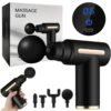 5 in 1 Rechargeable Massage Gun | Electric Deep Tissue Muscle Massager for Neck, Back, Shoulders & Legs