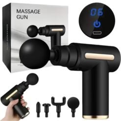5 in 1 Rechargeable Massage Gun | Electric Deep Tissue Muscle Massager for Neck, Back, Shoulders & Legs