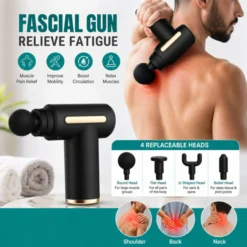 Home Page Alternative view of 5 in 1 Rechargeable Massage Gun | Electric Deep Tissue Muscle Massager for Neck, Back, Shoulders & Legs