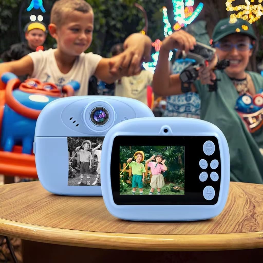 Instant Print Camera for Kids with 1080P HD Video, 48MP Dual Selfie Lens, Bluetooth & App Control, Digital Photo Printer for Boys & Girls, with Games Instant Print Camera for Kids with 1080P HD Video, 48MP Dual Selfie Lens, Bluetooth & App Control, Digital Photo Printer for Boys & Girls, with Games - Image 5