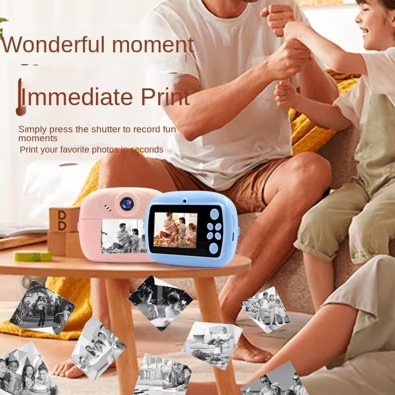 Instant Print Camera for Kids with 1080P HD Video, 48MP Dual Selfie Lens, Bluetooth & App Control, Digital Photo Printer for Boys & Girls, with Games Instant Print Camera for Kids with 1080P HD Video, 48MP Dual Selfie Lens, Bluetooth & App Control, Digital Photo Printer for Boys & Girls, with Games - Image 3