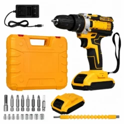 Portable Cordless 48W Drill Machine & Electric Screwdriver – Rechargeable Power Drill for Home & DIY Use