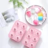 Silicone 6 Hole Popsicle Ice Cream Mold – Reusable DIY Ice Lolly Maker with Sticks, Homemade Ice Pop & Jelly Mold