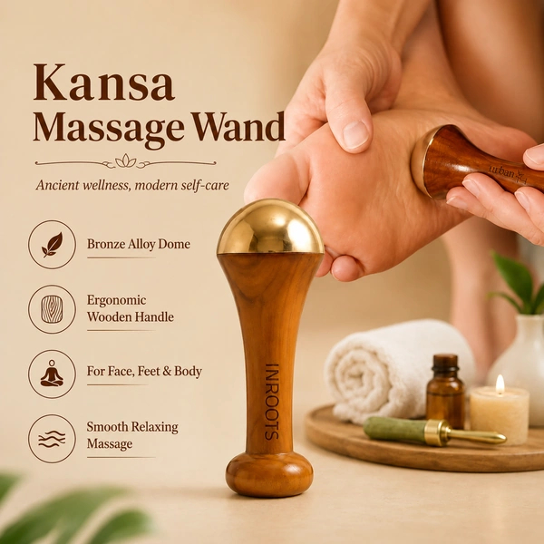 Kansa Face and Foot Massager - Ayurvedic Benefits of Bronze - Restoring Luster Through Detoxification Kansa Face and Foot Massager