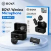 BOYA BY-MW11 Wireless Microphone with Charging Case | Dual Clip-On Lavalier Mic for Vlogging, Interviews, Online Teaching & Live Streaming | Plug & Play Portable Audio Microphone BOYA BY-MW11 Wireless Microphone