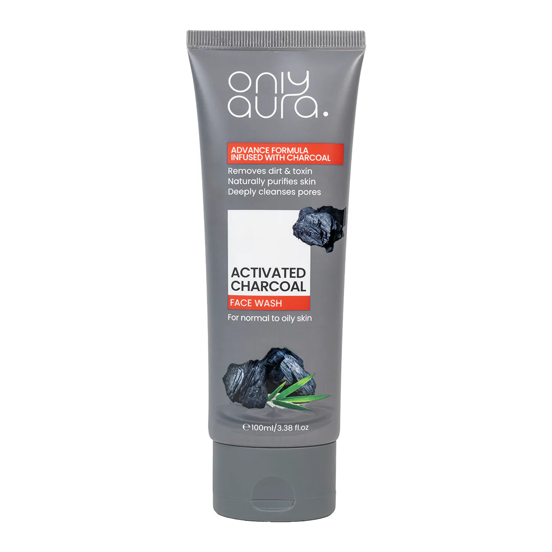 ONLY AURA Activated Charcoal Face Wash 100ml – Dirt & Toxin Removal Cleanser ONLY AURA Activated Charcoal Face Wash 100ml