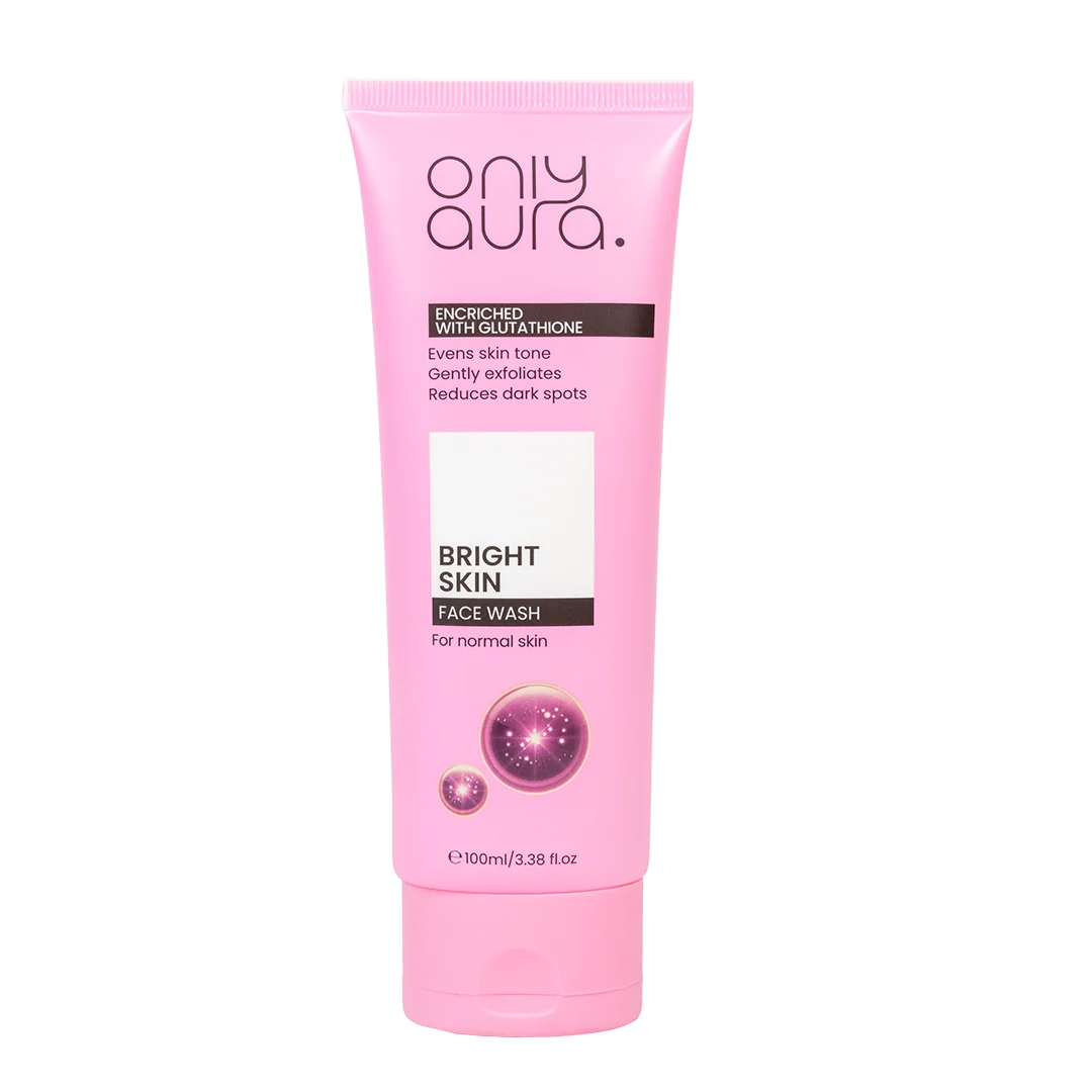 ONLY AURA Bright Skin Face Wash 100ml – Glutathione Skin Brightening & Dark Spot Reduction Cleanser ONLY AURA Bright Skin Face Wash 100ml