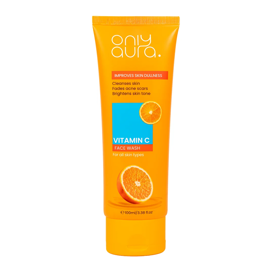 ONLY AURA Vitamin C Face Wash 100ml – Skin Brightening & Acne Scar Fading Cleanser ONLY AURA Vitamin C Face Wash 100ml