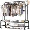 Clothes Rack with Shoe Shelf