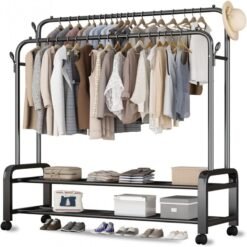 Clothes Rack with Shoe Shelf